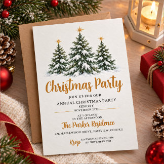 Convite Invitation for a snowy Christmas party