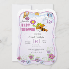 Convite invitation for baby shower it is a boy