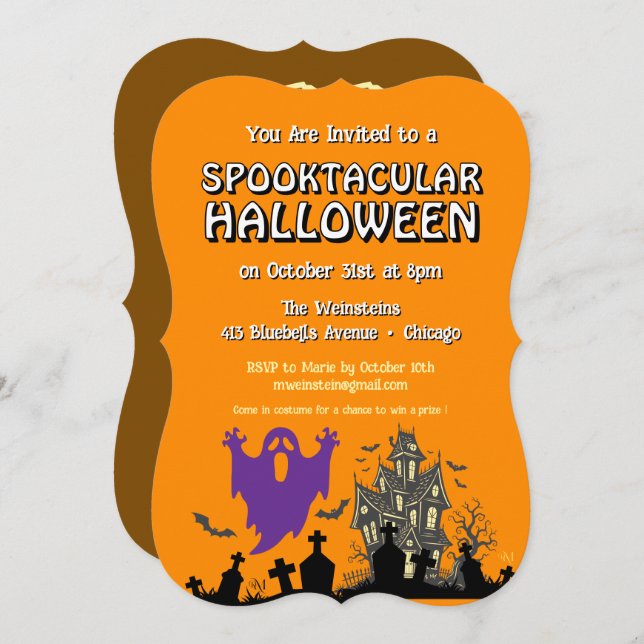 Convite Invitation : HALLOWEEN Spooktacular #1 (Frente/Verso)