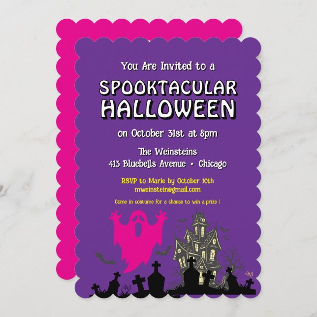 Convite Invitation : HALLOWEEN Spooktacular #2 (Frente/Verso)