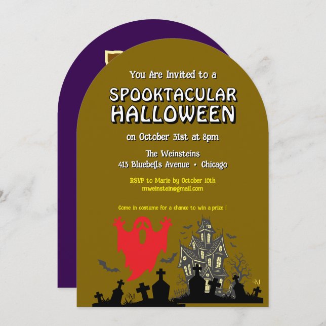 Convite Invitation : HALLOWEEN Spooktacular #3 (Frente/Verso)