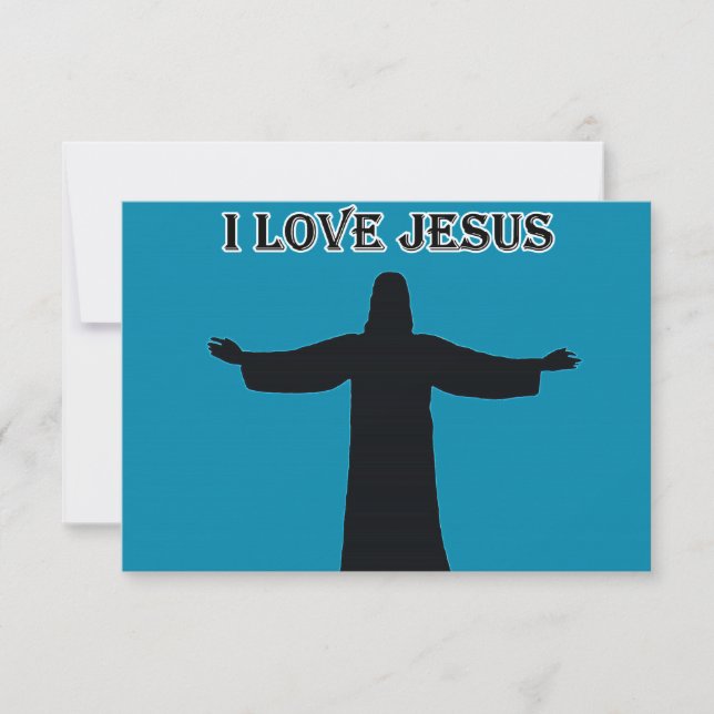 Convite Invitation i love jesus (Frente)