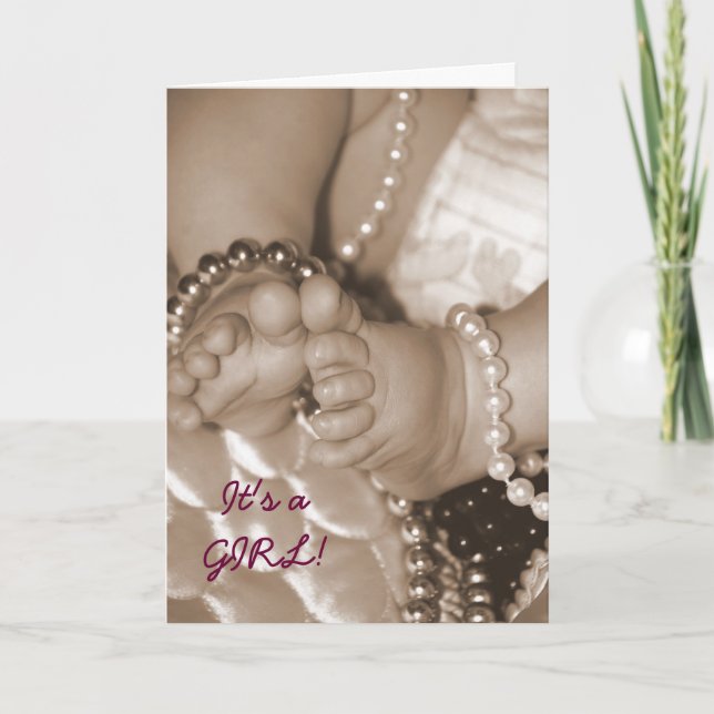 Convite Invitation-It's a GIRL! (Frente)