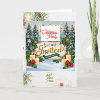 Convite Invitation pliée chrismas