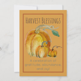 Convite Invitation: Pumpkin Harvest Blessing