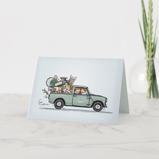 Convite Invitation Vintage Mini Pickup (Frente)