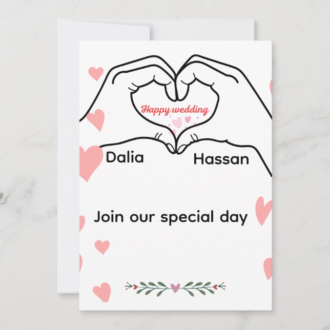 Convite Invitation wedding  (Frente)