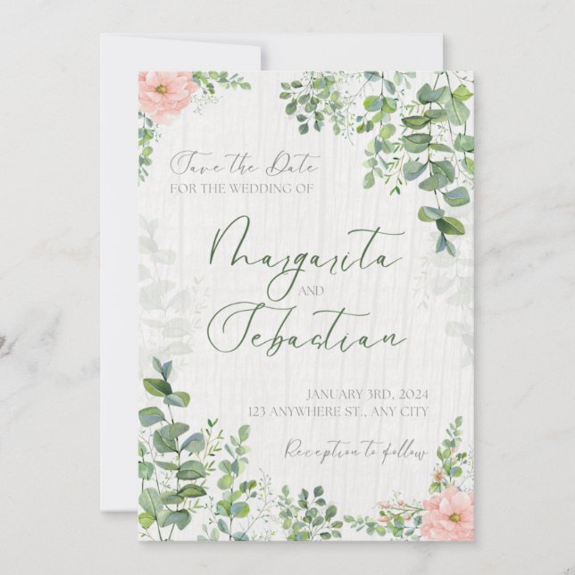Convite invitation  wedding (Frente)