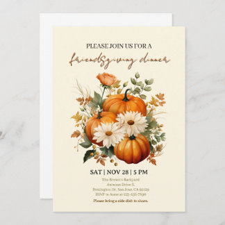 Convite InvitationModern Elegant Friendsgiving invit