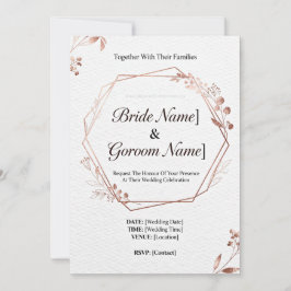 Convite InvitationModern Geometric Wedding Invitation | Mi