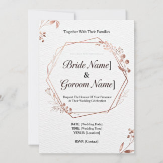 Convite InvitationModern Geometric Wedding Invitation | Mi