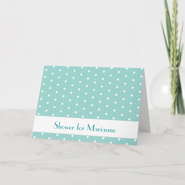 Convite Invitations With Dots:Robins egg (Frente)
