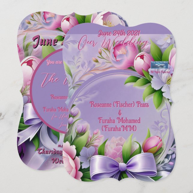 Convite Invólucro. 3 SDCs Violet(Horizon) ©️ 2024 (Frente/Verso)