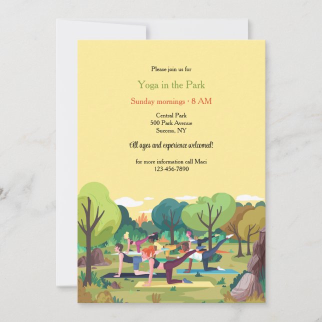 Convite Ioga no Parque (Frente)
