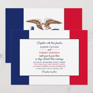 Convite Iowan Flag, Flag of Iowa Wedding