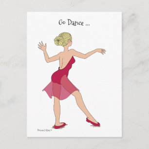 Convite Ir Cartão postal de dança