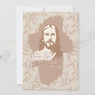 Convite Ir Para A Igreja..! Jesus Cristo. Christian Preach