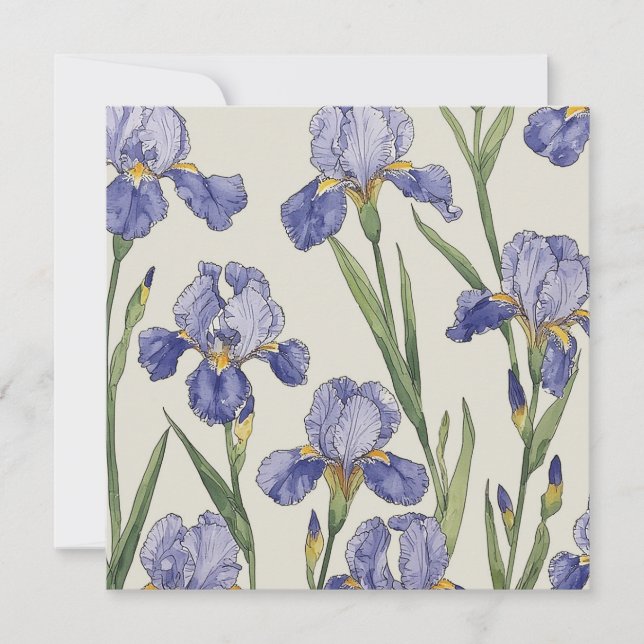 Convite Iris Azuis Desabrocham (Frente)