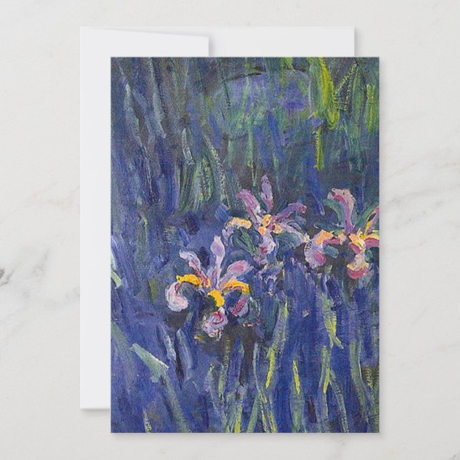 Convite Irises Claude Monet (Frente)