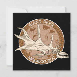 Convite Irish Elk Paleoart Megaloceros Skull