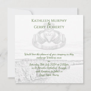 Convite Irlanda Cliff of Moher & Irish Claddagh Ring