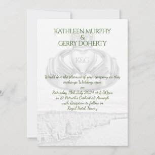 Convite Irlanda Cliffs of Moher & Irish Claddagh Ring Invi