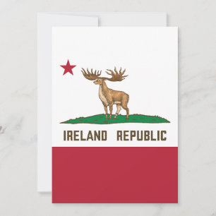 Convite Irlanda República da Irlanda Elk Flag Giant Deer