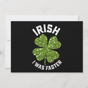 Convite Irlandês Eu Estava Executando O Dia de São Patríci