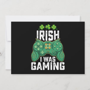 Convite Irlandês Eu Estava Jogando Jogos Jogando Dia de Sã