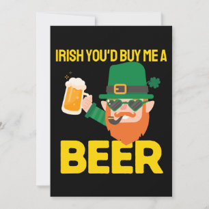 Convite Irlandês Você me Comprar uma Rua de cerveja. Dia d