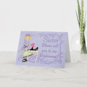 Convite Irmã Bridesmaid - Você Será Minha Porta-Voz?