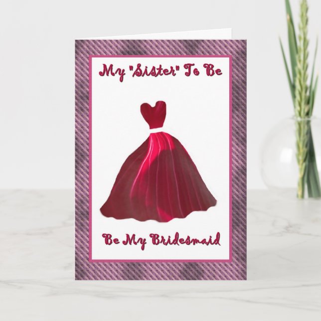 Convite Irmã em Direito para Bridesmaid (Frente)