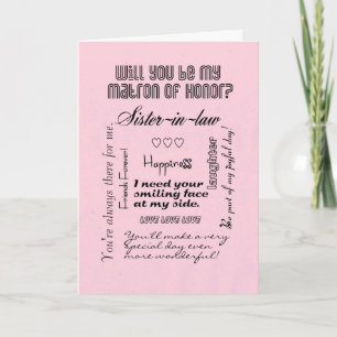 Convite Irmã em Direito, Você Será A Matriz de Honra, Rosa