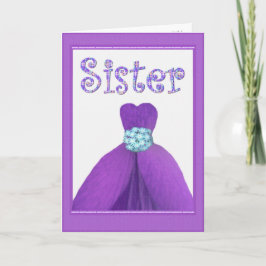 Convite IRMÃ - Madrinha de casamento PURPLE Flor Vestido P