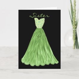 Convite IRMÃ, SENHORA DE Bridesmaid OLIVE GREEN VESTIDO
