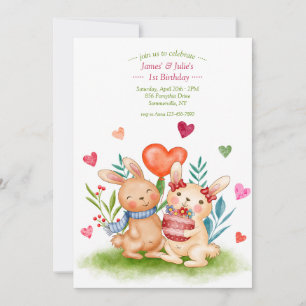 Convite Irmãos Coelhinhos