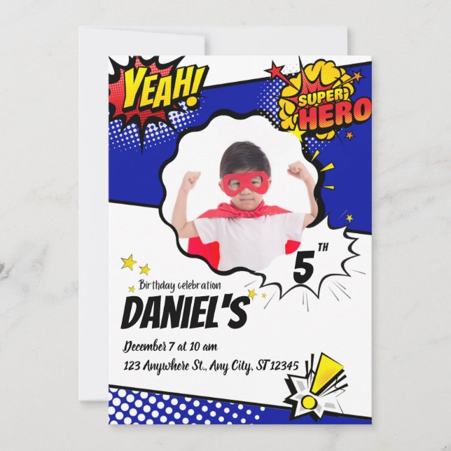 Convite Irmãos do Partido Extravaganza do Super Aniversári (Frente)