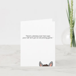 Convite Irreverent Kids Birthday Party Tail-Pinning Game