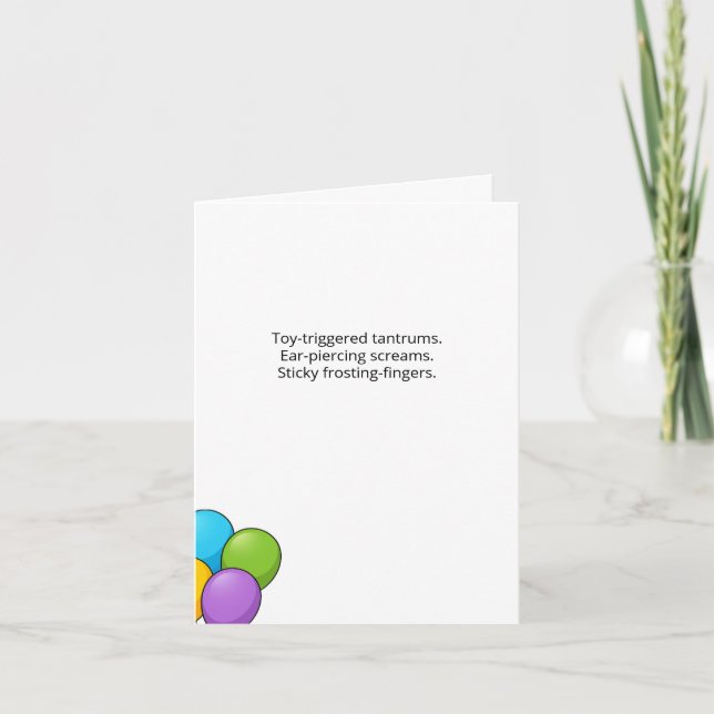 Convite Irreverent Kids Birthday Party Tantrum Fun (Frente)