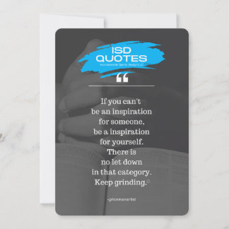 Convite ISD cita inspiração