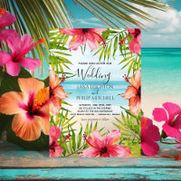 Island Paradise Tropical Palms and Flowers Wedding