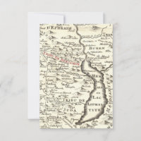 Israel Antique Mapa Benjamin Bar Mitzvah Obrigado