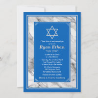 Israel Mármore Azul Estrela de Davi Bar Mitzvah