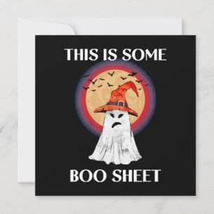 Convite Isso É Alguma Folha de Boo Dia das Bruxas Fantasma
