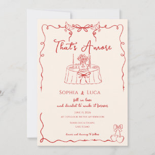 Convite Isso É Amor Casamento Italiano Caprichoso Desenhad