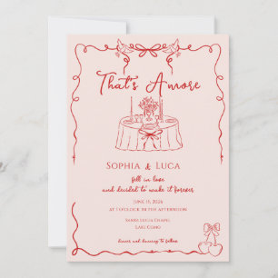 Convite Isso É Amor Casamento Italiano Caprichoso Desenho 
