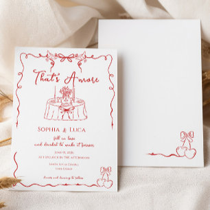 Convite Isso é Amore Italiano Caprichoso Casamento desenha