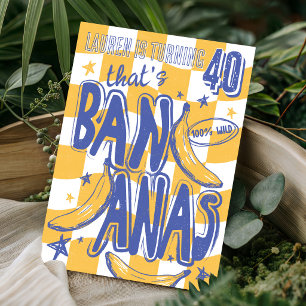 Convite ISSO É BANANA Piada Tendência Moderna Aniversário