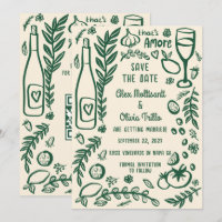 Isso é Comida Italiana Amore SALVE A DATA QR Perso