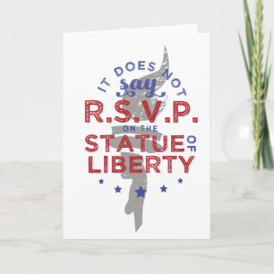 Convite Isso Não Diz RSVP na Estátua da Liberdade